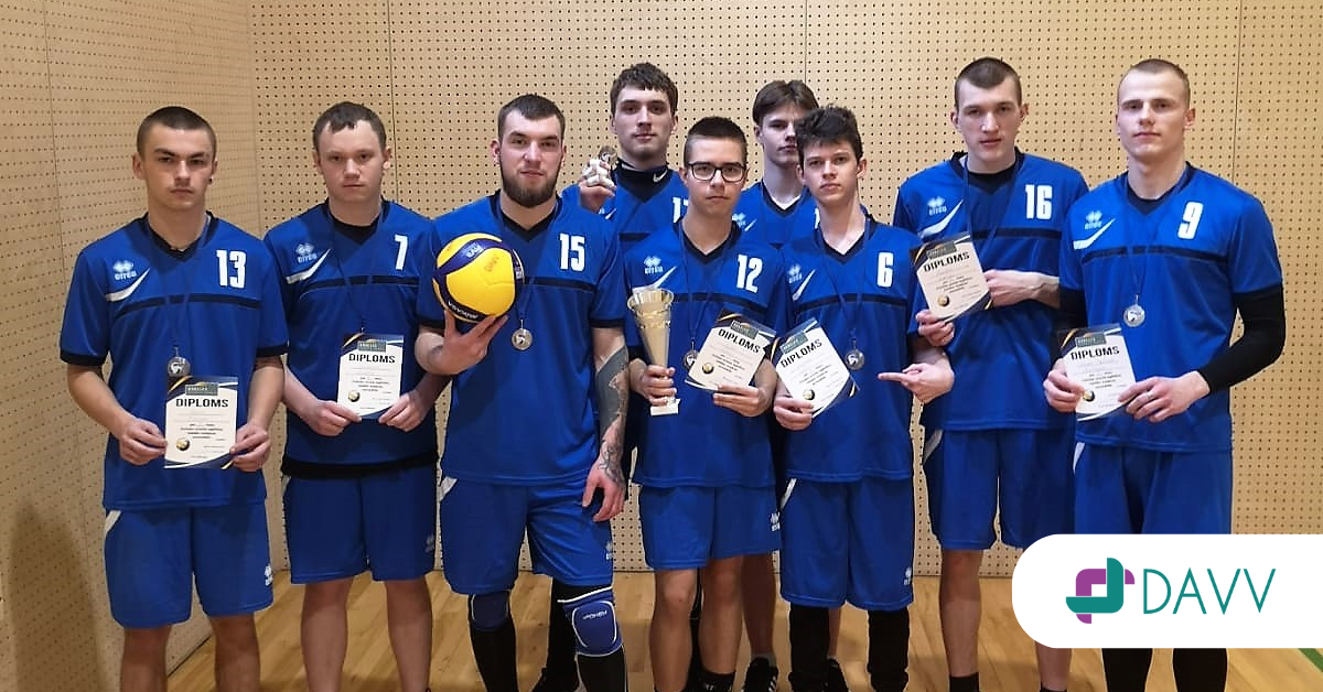 DAVV jaunieši iegūst 2. vietu volejbola sacensībās Aucē!