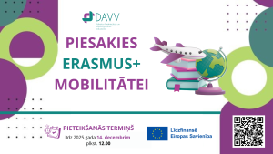 Read more about the article Sākusies pieteikšanās Erasmus+ mobilitātei 2025./2026.m.g!