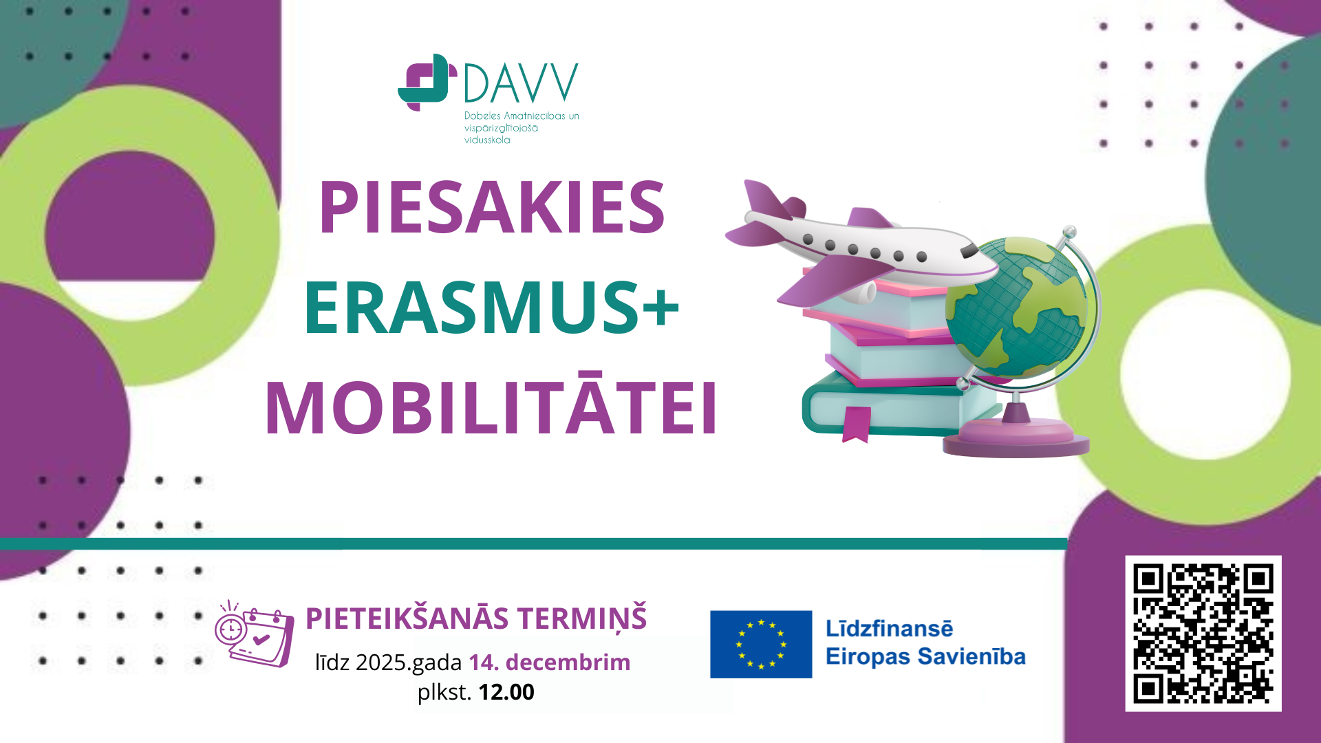 Sākusies pieteikšanās Erasmus+ mobilitātei 2025./2026.m.g!